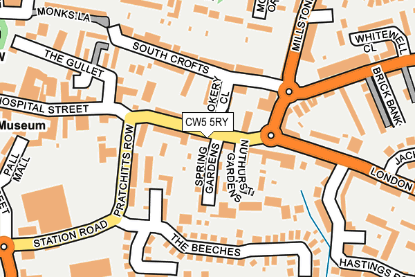CW5 5RY map - OS OpenMap – Local (Ordnance Survey) CW5 5RY map - OS OpenMap – Local (Ordnance Survey)