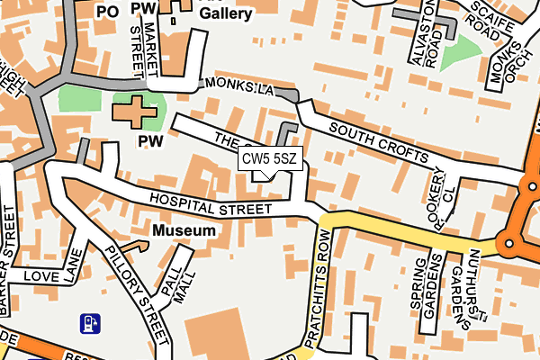 CW5 5SZ map - OS OpenMap – Local (Ordnance Survey) CW5 5SZ map - OS OpenMap – Local (Ordnance Survey)