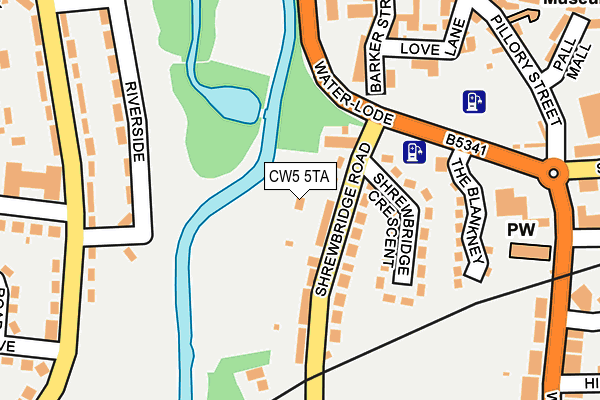 CW5 5TA map - OS OpenMap – Local (Ordnance Survey) CW5 5TA map - OS OpenMap – Local (Ordnance Survey)