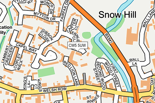 CW5 5UW map - OS OpenMap – Local (Ordnance Survey) CW5 5UW map - OS OpenMap – Local (Ordnance Survey)