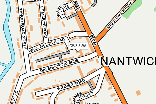 CW5 5WA map - OS OpenMap – Local (Ordnance Survey) CW5 5WA map - OS OpenMap – Local (Ordnance Survey)