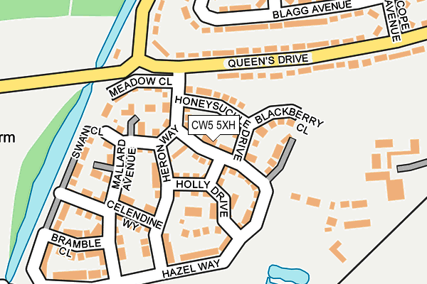CW5 5XH map - OS OpenMap – Local (Ordnance Survey) CW5 5XH map - OS OpenMap – Local (Ordnance Survey)