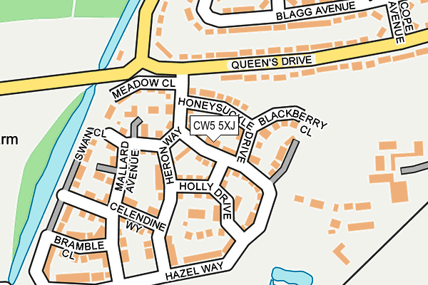 CW5 5XJ map - OS OpenMap – Local (Ordnance Survey) CW5 5XJ map - OS OpenMap – Local (Ordnance Survey)