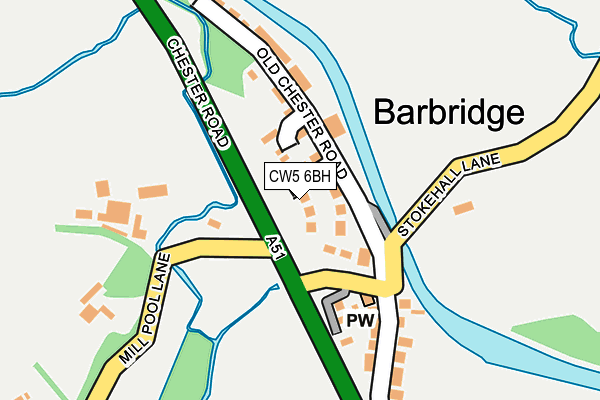 CW5 6BH map - OS OpenMap – Local (Ordnance Survey) CW5 6BH map - OS OpenMap – Local (Ordnance Survey)