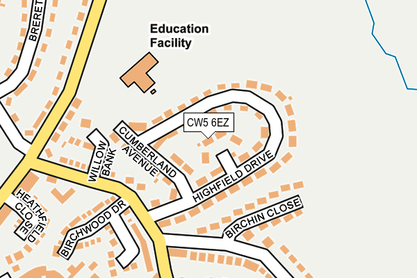 CW5 6EZ map - OS OpenMap – Local (Ordnance Survey) CW5 6EZ map - OS OpenMap – Local (Ordnance Survey)