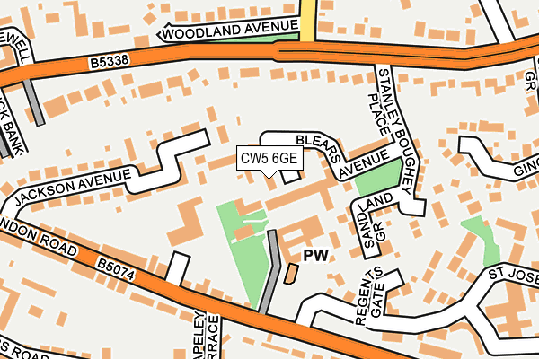 CW5 6GE map - OS OpenMap – Local (Ordnance Survey) CW5 6GE map - OS OpenMap – Local (Ordnance Survey)