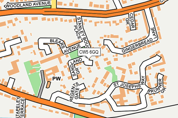 CW5 6GQ map - OS OpenMap – Local (Ordnance Survey)