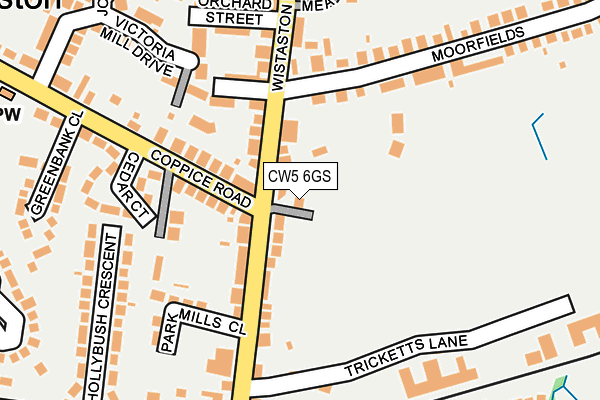 CW5 6GS map - OS OpenMap – Local (Ordnance Survey) CW5 6GS map - OS OpenMap – Local (Ordnance Survey)