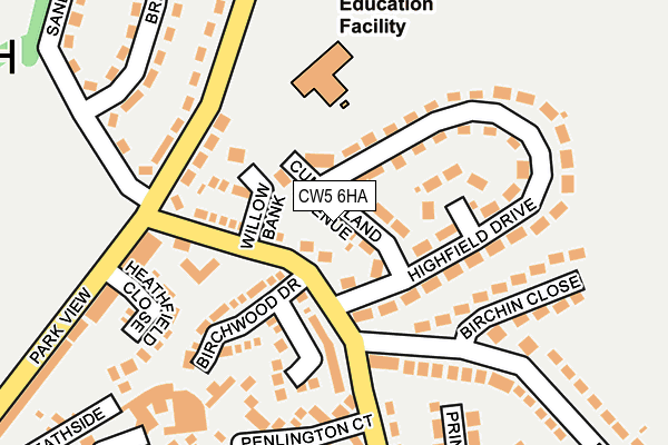 CW5 6HA map - OS OpenMap – Local (Ordnance Survey) CW5 6HA map - OS OpenMap – Local (Ordnance Survey)