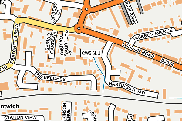 CW5 6LU map - OS OpenMap – Local (Ordnance Survey) CW5 6LU map - OS OpenMap – Local (Ordnance Survey)