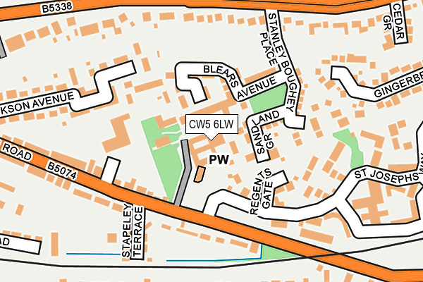 CW5 6LW map - OS OpenMap – Local (Ordnance Survey) CW5 6LW map - OS OpenMap – Local (Ordnance Survey)