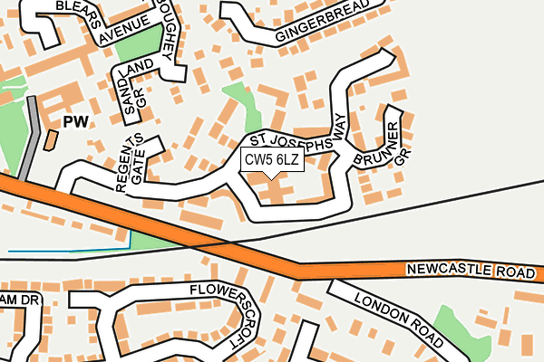 CW5 6LZ map - OS OpenMap – Local (Ordnance Survey) CW5 6LZ map - OS OpenMap – Local (Ordnance Survey)