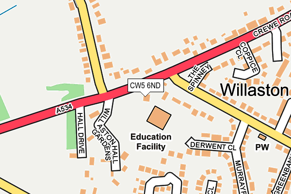 CW5 6ND map - OS OpenMap – Local (Ordnance Survey) CW5 6ND map - OS OpenMap – Local (Ordnance Survey)