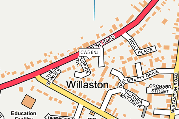 CW5 6NJ map - OS OpenMap – Local (Ordnance Survey) CW5 6NJ map - OS OpenMap – Local (Ordnance Survey)