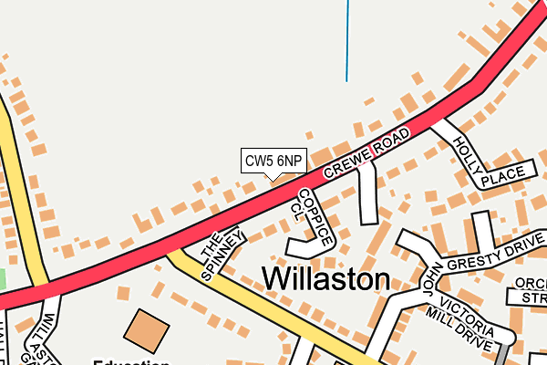 CW5 6NP map - OS OpenMap – Local (Ordnance Survey)