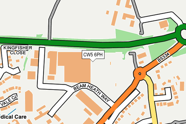 CW5 6PH map - OS OpenMap – Local (Ordnance Survey) CW5 6PH map - OS OpenMap – Local (Ordnance Survey)