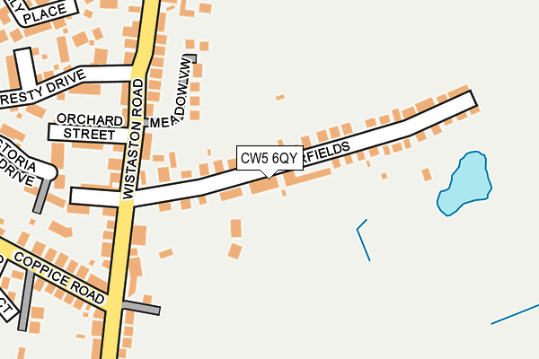 CW5 6QY map - OS OpenMap – Local (Ordnance Survey) CW5 6QY map - OS OpenMap – Local (Ordnance Survey)