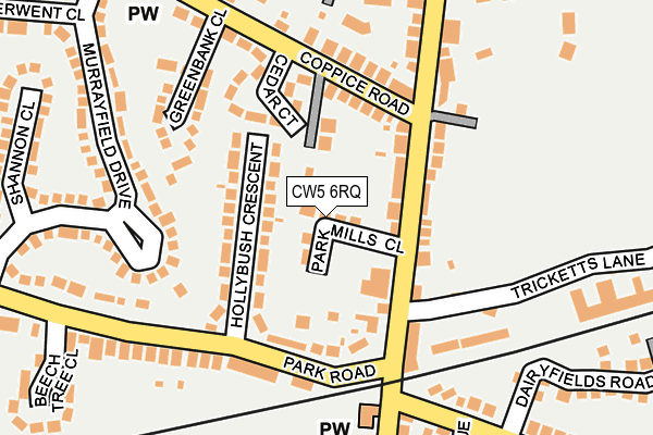 CW5 6RQ map - OS OpenMap – Local (Ordnance Survey) CW5 6RQ map - OS OpenMap – Local (Ordnance Survey)