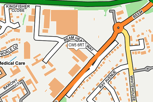 CW5 6RT map - OS OpenMap – Local (Ordnance Survey) CW5 6RT map - OS OpenMap – Local (Ordnance Survey)