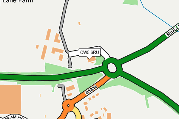 CW5 6RU map - OS OpenMap – Local (Ordnance Survey) CW5 6RU map - OS OpenMap – Local (Ordnance Survey)