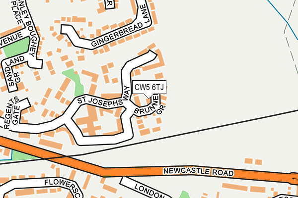 CW5 6TJ map - OS OpenMap – Local (Ordnance Survey) CW5 6TJ map - OS OpenMap – Local (Ordnance Survey)