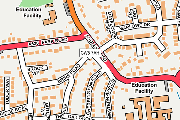 CW5 7AH map - OS OpenMap – Local (Ordnance Survey) CW5 7AH map - OS OpenMap – Local (Ordnance Survey)