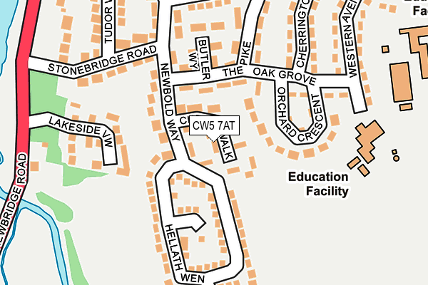 CW5 7AT map - OS OpenMap – Local (Ordnance Survey) CW5 7AT map - OS OpenMap – Local (Ordnance Survey)