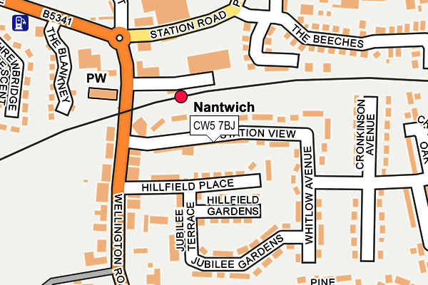 CW5 7BJ map - OS OpenMap – Local (Ordnance Survey) CW5 7BJ map - OS OpenMap – Local (Ordnance Survey)