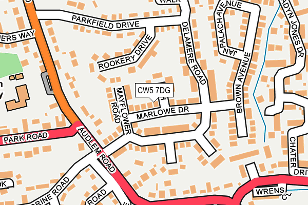 CW5 7DG map - OS OpenMap – Local (Ordnance Survey) CW5 7DG map - OS OpenMap – Local (Ordnance Survey)