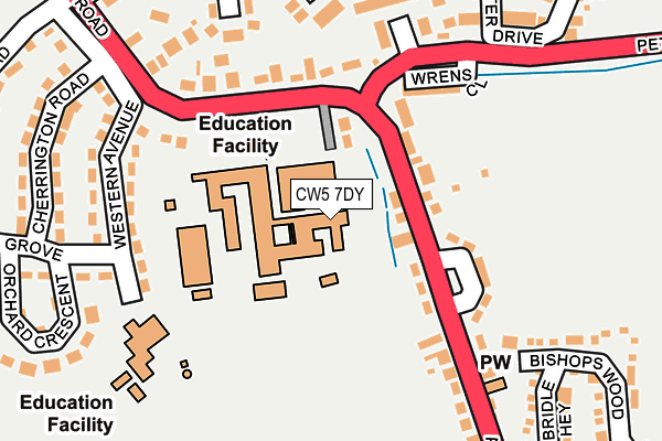 CW5 7DY map - OS OpenMap – Local (Ordnance Survey) CW5 7DY map - OS OpenMap – Local (Ordnance Survey)