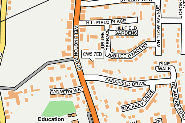 CW5 7ED map - OS OpenMap – Local (Ordnance Survey) CW5 7ED map - OS OpenMap – Local (Ordnance Survey)