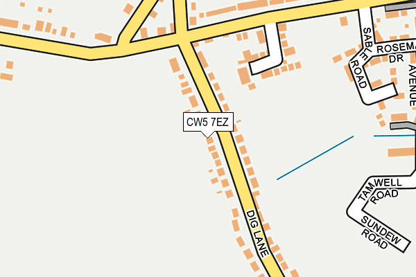 CW5 7EZ map - OS OpenMap – Local (Ordnance Survey) CW5 7EZ map - OS OpenMap – Local (Ordnance Survey)