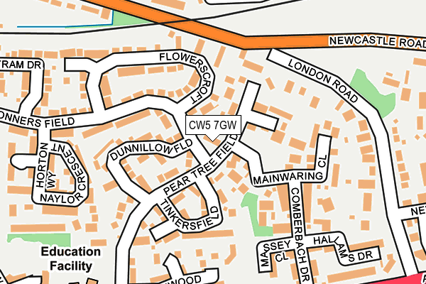 CW5 7GW map - OS OpenMap – Local (Ordnance Survey) CW5 7GW map - OS OpenMap – Local (Ordnance Survey)