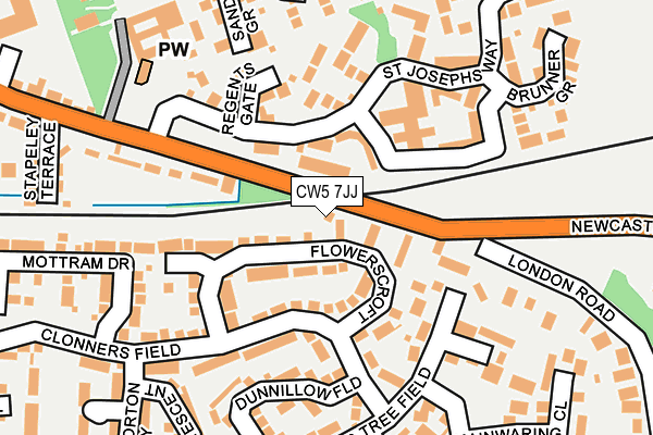 CW5 7JJ map - OS OpenMap – Local (Ordnance Survey) CW5 7JJ map - OS OpenMap – Local (Ordnance Survey)