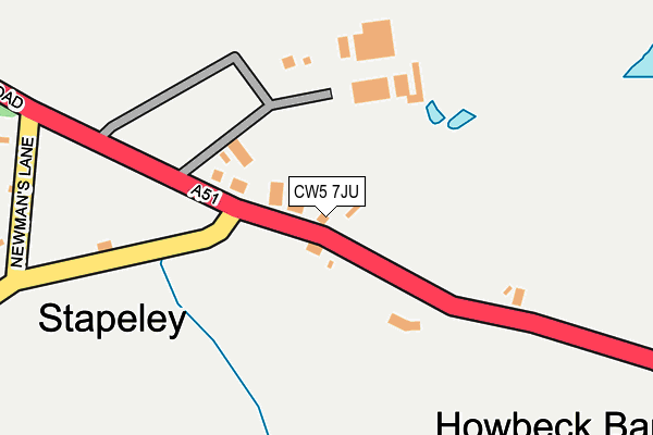 CW5 7JU map - OS OpenMap – Local (Ordnance Survey) CW5 7JU map - OS OpenMap – Local (Ordnance Survey)