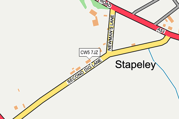 CW5 7JZ map - OS OpenMap – Local (Ordnance Survey)