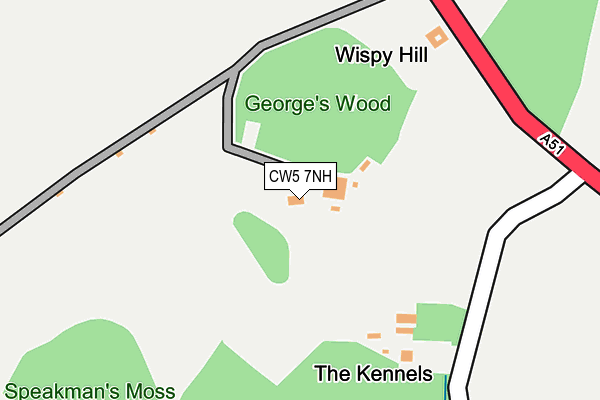CW5 7NH map - OS OpenMap – Local (Ordnance Survey) CW5 7NH map - OS OpenMap – Local (Ordnance Survey)