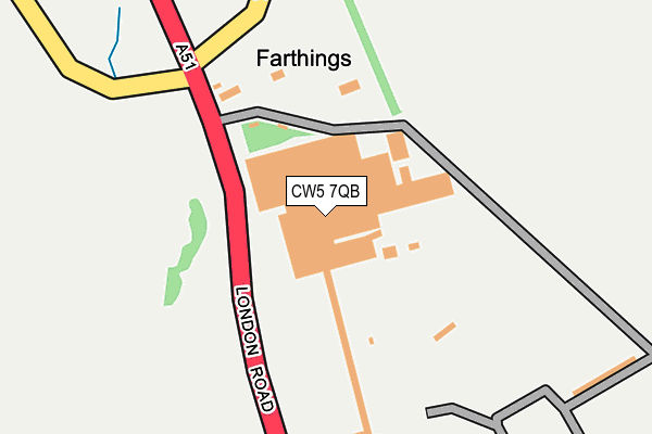CW5 7QB map - OS OpenMap – Local (Ordnance Survey) CW5 7QB map - OS OpenMap – Local (Ordnance Survey)