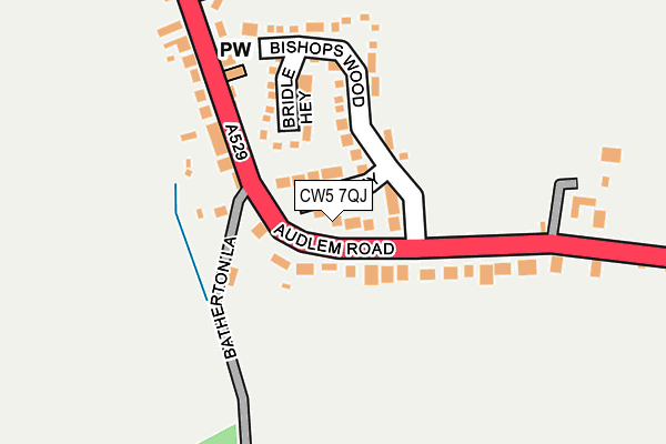 CW5 7QJ map - OS OpenMap – Local (Ordnance Survey) CW5 7QJ map - OS OpenMap – Local (Ordnance Survey)