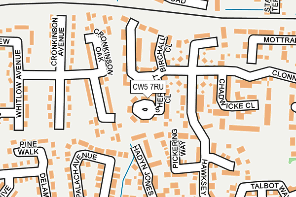 CW5 7RU map - OS OpenMap – Local (Ordnance Survey) CW5 7RU map - OS OpenMap – Local (Ordnance Survey)