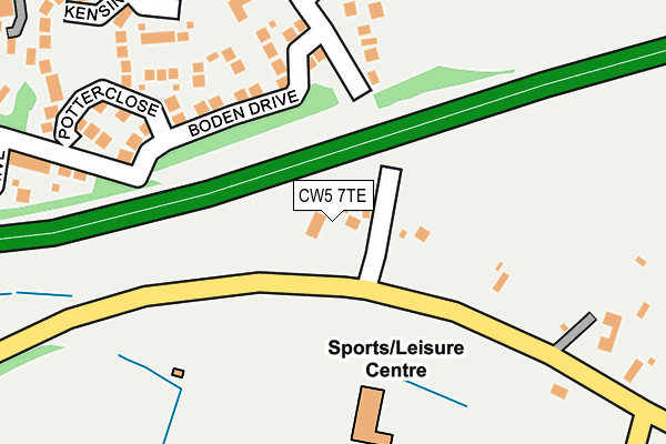 CW5 7TE map - OS OpenMap – Local (Ordnance Survey) CW5 7TE map - OS OpenMap – Local (Ordnance Survey)