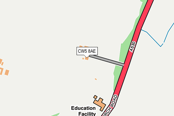CW5 8AE map - OS OpenMap – Local (Ordnance Survey) CW5 8AE map - OS OpenMap – Local (Ordnance Survey)