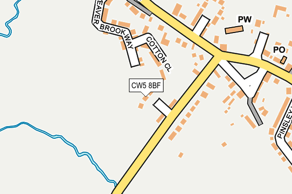 CW5 8BF map - OS OpenMap – Local (Ordnance Survey) CW5 8BF map - OS OpenMap – Local (Ordnance Survey)