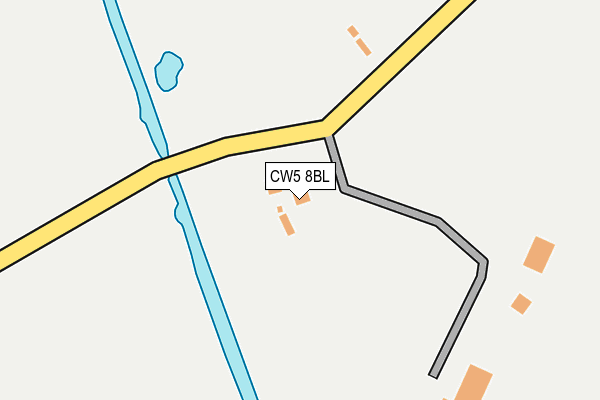 CW5 8BL map - OS OpenMap – Local (Ordnance Survey) CW5 8BL map - OS OpenMap – Local (Ordnance Survey)