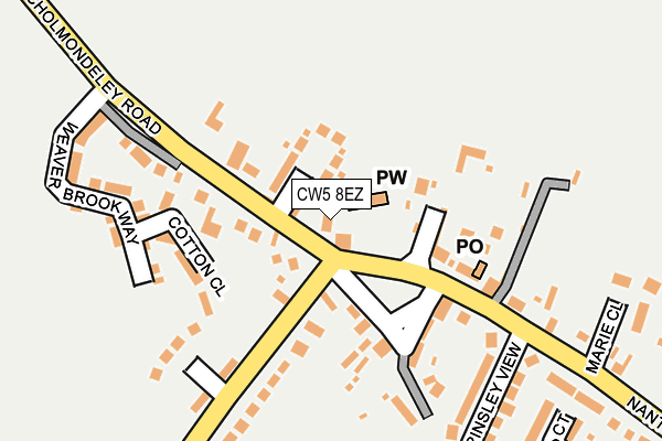 CW5 8EZ map - OS OpenMap – Local (Ordnance Survey) CW5 8EZ map - OS OpenMap – Local (Ordnance Survey)