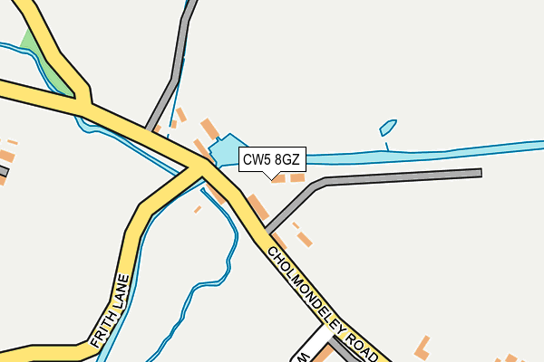 CW5 8GZ map - OS OpenMap – Local (Ordnance Survey) CW5 8GZ map - OS OpenMap – Local (Ordnance Survey)