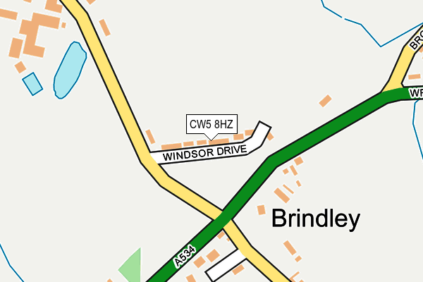 CW5 8HZ map - OS OpenMap – Local (Ordnance Survey) CW5 8HZ map - OS OpenMap – Local (Ordnance Survey)