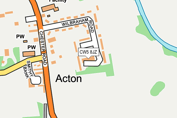 CW5 8JZ map - OS OpenMap – Local (Ordnance Survey) CW5 8JZ map - OS OpenMap – Local (Ordnance Survey)