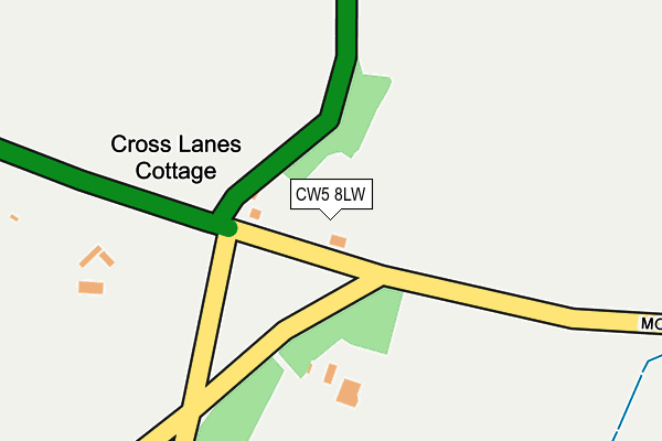 CW5 8LW map - OS OpenMap – Local (Ordnance Survey) CW5 8LW map - OS OpenMap – Local (Ordnance Survey)