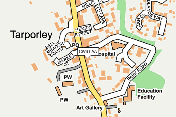 CW6 0AA map - OS OpenMap – Local (Ordnance Survey) CW6 0AA map - OS OpenMap – Local (Ordnance Survey)